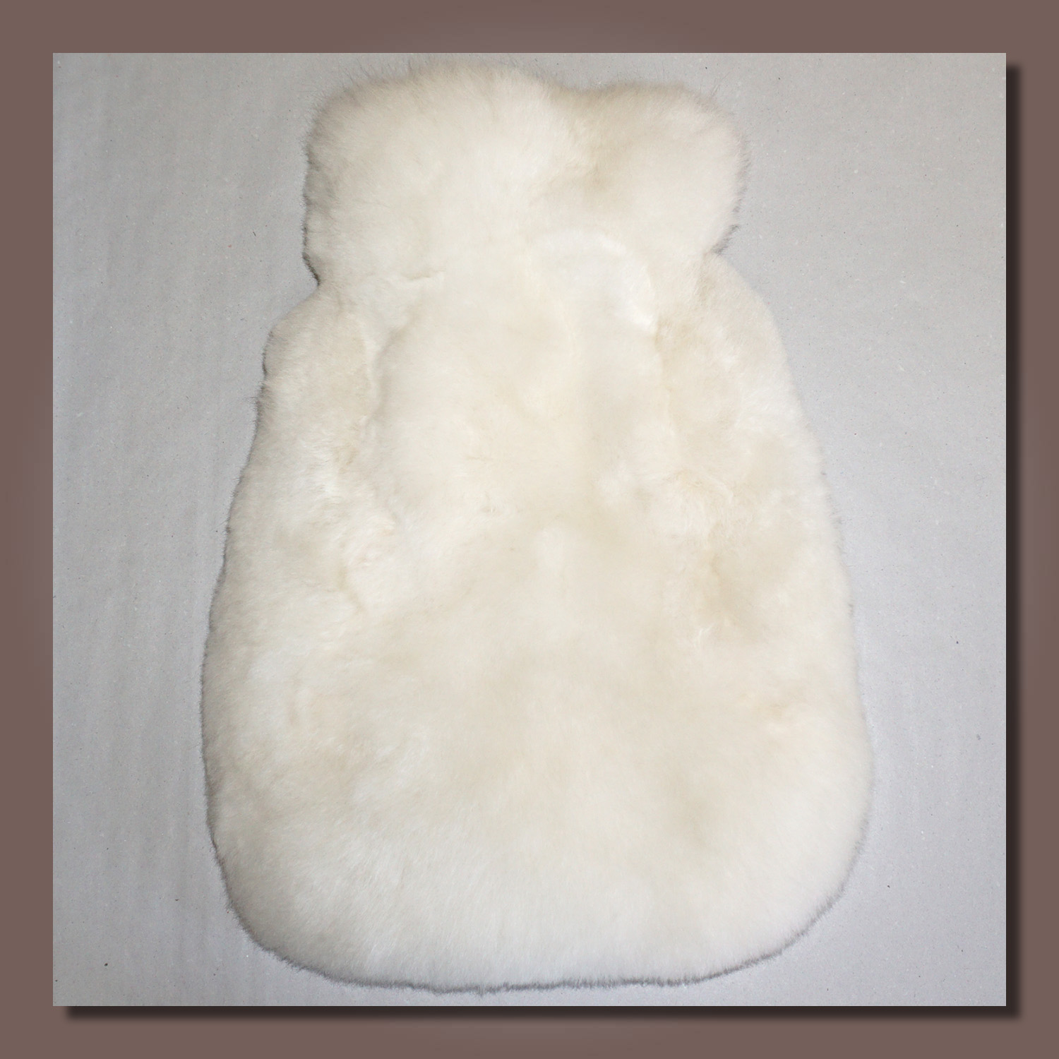 Alpakafell-Wärmflaschenbezug/alpaca fur hot water bottle cover PREMIUM, Farbe/colour: weiß/white